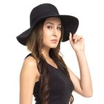 FabSeasons Black Sun Hat for Women