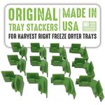 Tray Stackers for Harvest Right Freeze Dryer Trays (Green - Medium, Stacks 4 Trays (12 pcs))