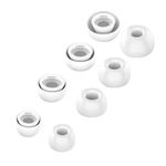 8pcs Earbuds Silicone Ear Buds Tips Compatible with Beats by dr dre Powerbeats Pro Wireless Earphones (White)