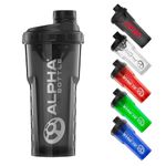 Alpha Designs | Protein Shaker Bottle | 750ml Gym Cup | for Protein Powder Shakes & Sports Supplements | Pre Workout Mixer | BPA Free | 0.75L | Smoke