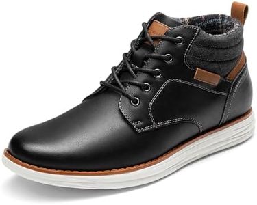 Bruno Marc Men's Mid Top Chukka Sneaker Lace Up Dress Boot Business Casual Shoes Black Size 9.5 M US Grand-high