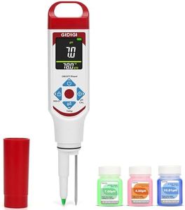 Digital pH Meter Food Pocket pH Pen for Fermentation with pH Calibration Kits Color Display Spear Tip pH Food Tester Probe with ATC for Cosmetics Sourdough Professional pH Test Strips for Food Acidity