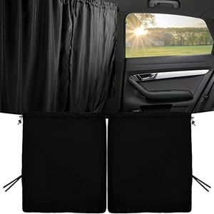 Car Privacy Curtains, Universal Car Window Shades Light Blocking Sunshades, Auto Blackout Curtains Baby Shades Wide Sedan SUV Sunshade Screen Covers for Travel Camping Nap Sleeping