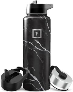 IRON °FLASK Sports Water Bottle - 40 Oz 3 Lids (Straw Lid), Leak Proof - Stainless Steel Gym & Sport Bottles for Men, Women & Kids - Double Walled, Insulated Thermos, Metal Canteen
