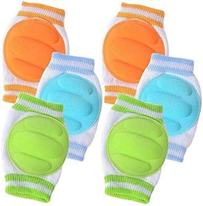 Acfun 3 Pairs Baby Knee Pads for Crawling - Adjustable Breathable Waterproof Safety Protector, Anti-Slip Elastic Knee Elbow Pads Cushion for Babies, Toddlers, Infants, Boys, Girls, Kids