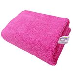 SOFTSPUN Microfiber Gym & Sports Towels for Men & Women 1pcs Pink 340 GSM 40X60cms Fast Drying Super Absorbent Lightweight & UltraCompact Sweat Towels for Working Out Camping Hiking Travel.