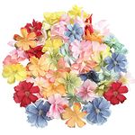 Yafe 50 pcs Artificial Flower Heads, 4.5cm Artificial Silk Flowers Handmade Flower Decor for Wedding Party Home Garden Marriage Car Shoes Hats Corsage Accessory Scrapbooking Accessories