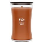 WoodWick Scented Candle| Medium Hourglass Candle | Saffron Smoke | Perfect Gifts for Women