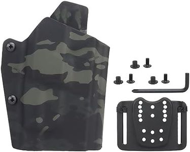 Kydex Fondina tattica leggera per Glock17/19/19X/45 con torcia TLR-1 Fondina per pistola a sgancio rapido QLS Kit Airsoft Gear (BCP)