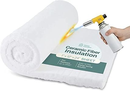 Home Intuition - 12" x 24" Ceramic Fiber Insulation Blanket Sheet 1" Thick, Fire rated 2500F Fireproof Insulation Blanket for Oven, Fireplace, Furnace, Gas Forge, Boiler, Pipe, & Dishwasher