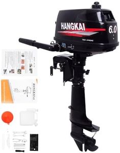 YIYIBYUS 6HP 2 Stroke Outboard Motor,102CC Gas Powered Boat Engine with Cooling System & CDI Ignition System,Professional Fishing Boat Motor for Fishing Boats,Inflatable Boats,EPA/MSO Certified