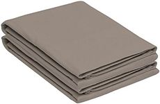 Flannel Cotton Pillowcase Set, Standard, Solid Grey