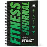 Clever Fox Fitness & Workout Journal/Planner Daily Exercise Log Book to Track Your Lifts, Cardio, Body Weight Tracker – Spiral–Bound, Laminated Cover, Thick Pages, A5 (Neon Green)