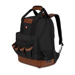 SwissGear Work Pack, Black/Brown Canvas, Medium, Work Pack