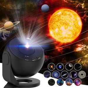 Star Projector, SOMKTN Planetarium Projector with Timer, 4K 13 HD Film Discs, 360° Rotation, Space Projector, Galaxy Projector for Kids & Adults Bedroom Christmas Decor