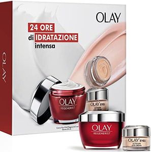 Olaz Regenerist Cofanetto Regalo, Contiene Olaz Regenerist Crema Viso Antirughe Giorno 50 ml + Ultimate Eyes Crema Contorno Occhi 15 ml, Idea Regalo Natale