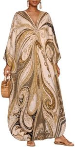 Bsubseach Moo Moos for Women Batwing Sleeve Kaftan Dresses with Pockets