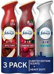 Febreze Air Effects Odor-Fighting Air Freshener Apple Cider, Cranberry Tart, Fresh Baked Vanilla, 8.8 oz. Aerosol Can, Pack of 3