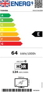 Toshiba 50" 4K Ultra HD Smart TV – HDR10, VIDAA, Dolby Audio, Alexa