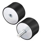 uxcell M12 Male Female Rubber Mounts, Shock Absorber, for Motor Generator Compressor Garage Reverse Osmosis Pump Impact Air Generator Car Bobbins, D70mmxH45mm