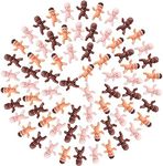 180 Pieces Mini Plastic Babies 1 Inch Baby Doll for Baby Shower Party Favors, Ice Cube Game, Party Decorations, Baby Bathing and Crafting