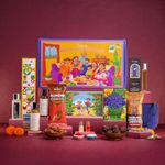 Phool Diwali Bhai Dooj Gift Hamper - 10 inclusions Rangeen Personal Care Gift Box for Diwali, Nagchampa Agarbatti, Chocolate Almonds, Perfume Roll-On, Hazelnut Laddoos, Shower Gel & Lotion - Free Rakhi set for Brother, kimiricia Lavender Bath Salt- Diwali gifts