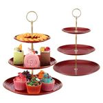 TsunNee 2-Pack 3-Tier Cake Stand Cupcake Holder, Dessert Plates Cakes Fruit Cookie Candy Display Tower Serving Platter, Pastry Tiered Serving Tray for Chiristmas Wedding Birthday Tea Party