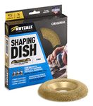 Kutzall Original Shaping Dish - Fine, 4-1⁄2" (114.3mm) Dia. X 7⁄8" (22.2mm) Bore - Woodworking Angle Grinder Attachment for DeWalt, Bosch, Milwaukee, Makita. Abrasive Tungsten Carbide, DW412O230