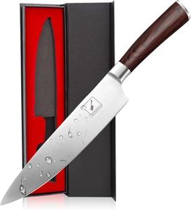 imarku Chef Knife - Pro Kitchen Knife 8 Inch Chef's Knives High Carbon Japanese SUS440A Stainless Steel Sharp Paring Knife with Ergonomic Handle, Red Handle, Christmas Gifts for Women Men