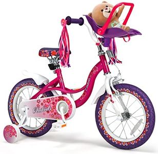 Olakids Kids Bike, 12 14 16 18 Inch Toddlers Bike with Removable Training Wheels Basket, Safety Bell, Adjustable Seat Handlebar, Children's Bicycle for Girls Boys Age 3-8 Years Old