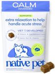 Native Pet Advanced Calming Chews for Dogs Large Breed - Anxiety Relief, Stress, Separation, Travel & Sleep Support with Melatonin for Dogs, Hydrolyzed Casein, Valerian Root & L-Tryptophan -120 Chews