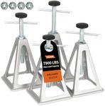 OULEME RV Stabilizer Jacks, 7900 lbs Capacity, Stack Jack Stands for RV Camper Travel Trailer, Support up to 7900 Lbs, with Additional Screw Nuts and Cushion Rubber Mats - 4 Pack