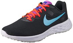 Nike Women W Revolution 6 Nn-Running Shoe Black/Baltic Blue-Bright Crimson-Dc3729-011-3.5Uk