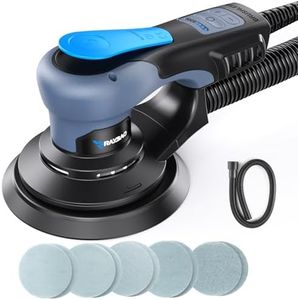 Random Orbital Sanders, 5.0mm Electric Sander 6-inch 350W Low Vibration Palm Sander, 6 Variable Speed (MAX 10000RPM), Hand Sanders for Woodworking, 10 Sanding Discs, Cord 5M