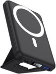 AOGUERBE Magnetic Wireless Portable Charger, 10000mAh Mag-Safe Battery Pack PD 22.5W Fast Charging, Foldable Wireless Power Bank with USB-C LED Display for iPhone 15/14/13/12/Pro/Mini/Pro Max