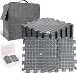 Yrangee Blocking mats for Knitting & Crochet Projects, 2 in 1 Double Side Extra Thick Knitting Blocking Mats with Circle and Lines Blocking Board with 150 T-Pins and Storage Bag