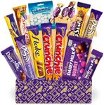 Cadbury Chocolate Bar Sweets Gift Pack | 16-Piece Imported Chocolate from South Africa | Includes Cadbury Flake, Crunchies and Caramello Chocolate Bar | Dairy Milk Chocolate Variety Pack Gift Box