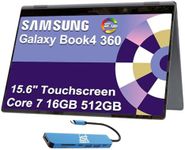 Samsung Galaxy Book4 360 2 in 1 Touchscreen Laptop (Intel Core i7 150U (> i7-1355U), 16GB DDR5, 512GB SSD) 15.6" FHD AMOLED, AI PC for Designer, Creator, Fingerprint, IST Hub, Win 11 Home, NP750QGK