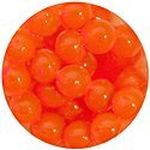 Atlas Mike's Jar of Plastic Salmon Fishing Bait Eggs, Orange