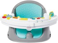 Infantino Music & Lights 3-in-1 Discovery Seat and Booster - Convertible Booster, Infant Activity Seat and Feeding Seat with Electronic Piano for Sensory Exploration, for Babies and Toddlers, Teal