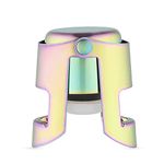 Blush Mirage Champagne Bottle Stopper, Stainless Steel with Iridescent Rainbow Finish, Cute Bar Accessories for Beer and Wine, Set of 1