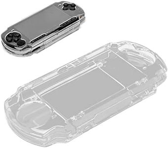 Pomya Protective Shell, for PSP 2000 3000 Game Console, Transparent Crystal Protective Cover Shell Skin, Full Housing Case with Movie Bracket, Shock/Scratch Resistant