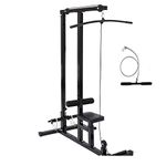 HASHTAG FITNESS LAT Home Gym Fitness Pull Down Machine, Exercise Equipments (Black)