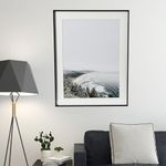 Coastline Photo Print with Black Metal Frame