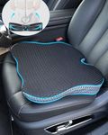 Car Wedge Seat Cushion Pad for Coccyx Sciatica Tailbone Pain Relief, Heightening Wedge Booster Seat Cushion for Short People Driving, Truck Driver, Non-slip, Washable