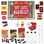 DIY Gift Kits Standard Hot Sauce Making Kit with Everything Included for DIY; Make Your Own Hot Sauce Kit for Adults; Ingredients, 3 Recipes, & Bottles Included; Gifts for Men, Birthdays, Christmas Gifts for Him