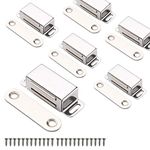 Mousike Cabinet Magnets Magnetic Door Catch Stainless Steel Door Magnet for Kitchen Bathroom Cupboard Wardrobe Closet Closures Cabinet Door Drawer Latch 20 lbs(6Pack)