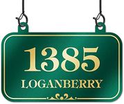 Hanging Address Sign, House Address Plaque, Indoor/Outdoor Use, 7.75" x 11.75" Inch, 22 Colors, Reflective Option, USA Made by My Sign Center (Prestige)