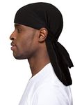 Knubian Spandex/Stretchable Black Do-Rag