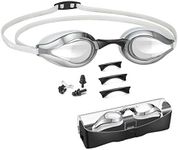 PHELRENA Swimming Goggles, with Scale Head Strap Swim Goggles, Clear Vision Anti Fog & Glare No Leaking for Adult Kids